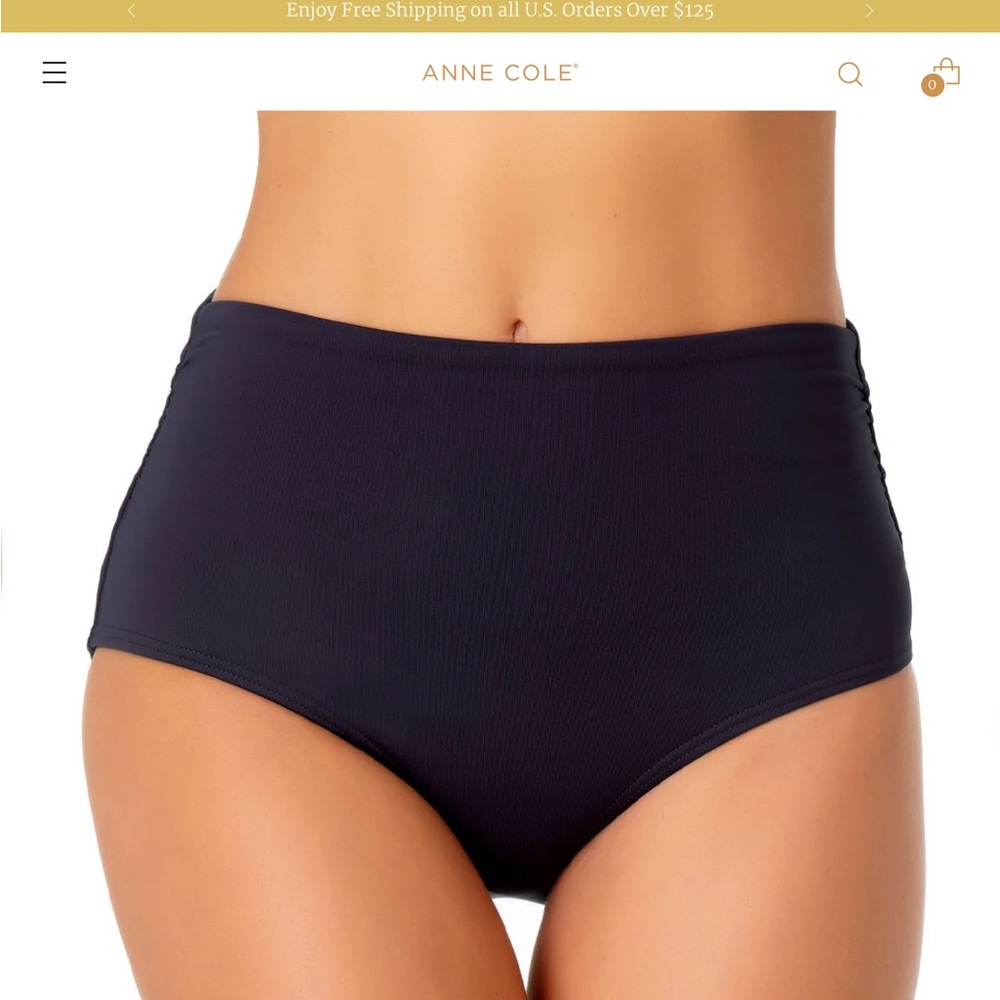Anne Cole NWT Blue High-Waisted Bikini Bottom